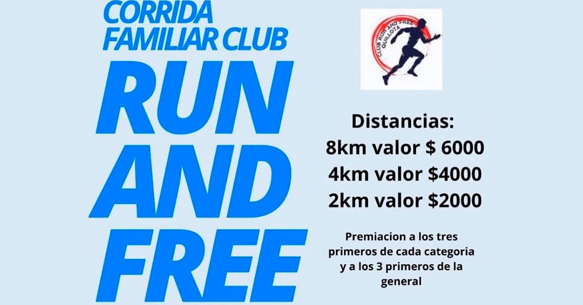 Corrida Familiar Club Run And Free Corredor Promedio 