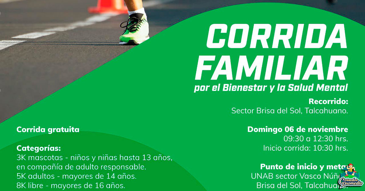 Corrida Familiar Por El Bienestar Y La Salud Mental Corredor Promedio 