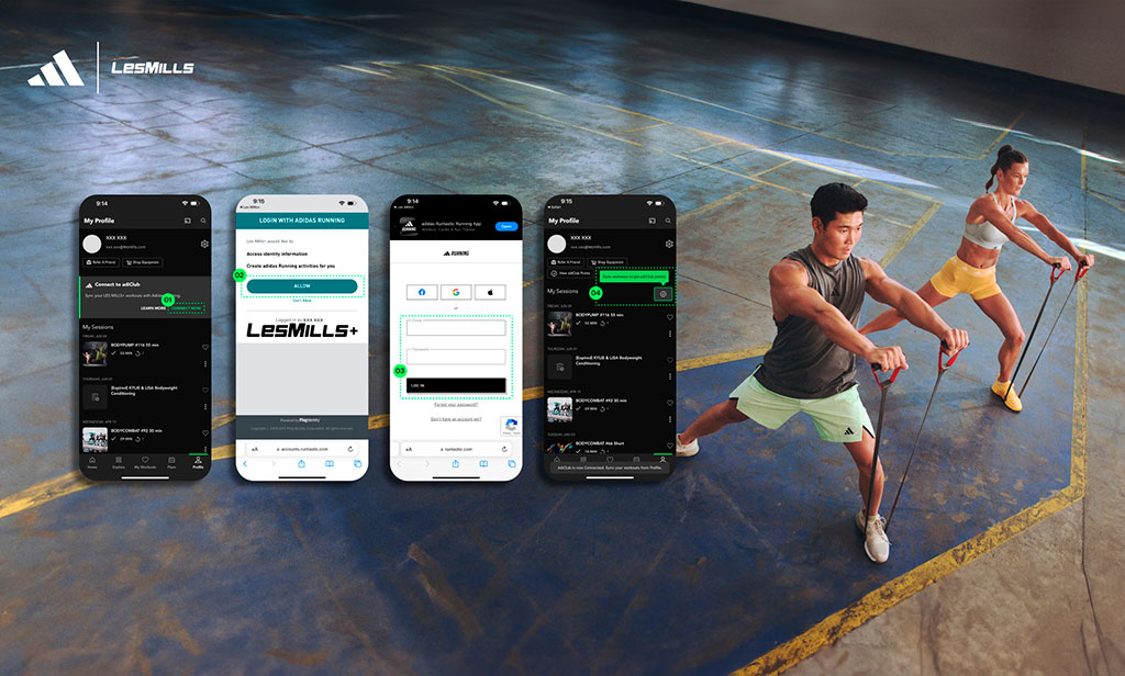 adidas y Les Mills lanzan programa de incentivos de entrenamiento